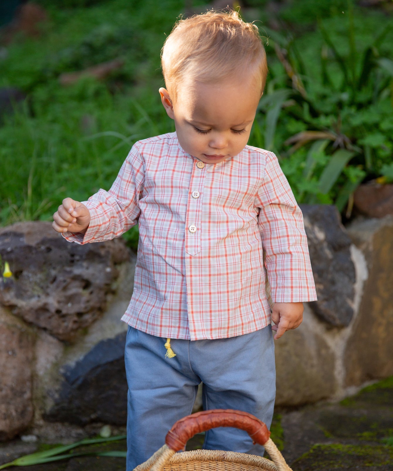 Lupo Baby Shirt in Moonstruck Check