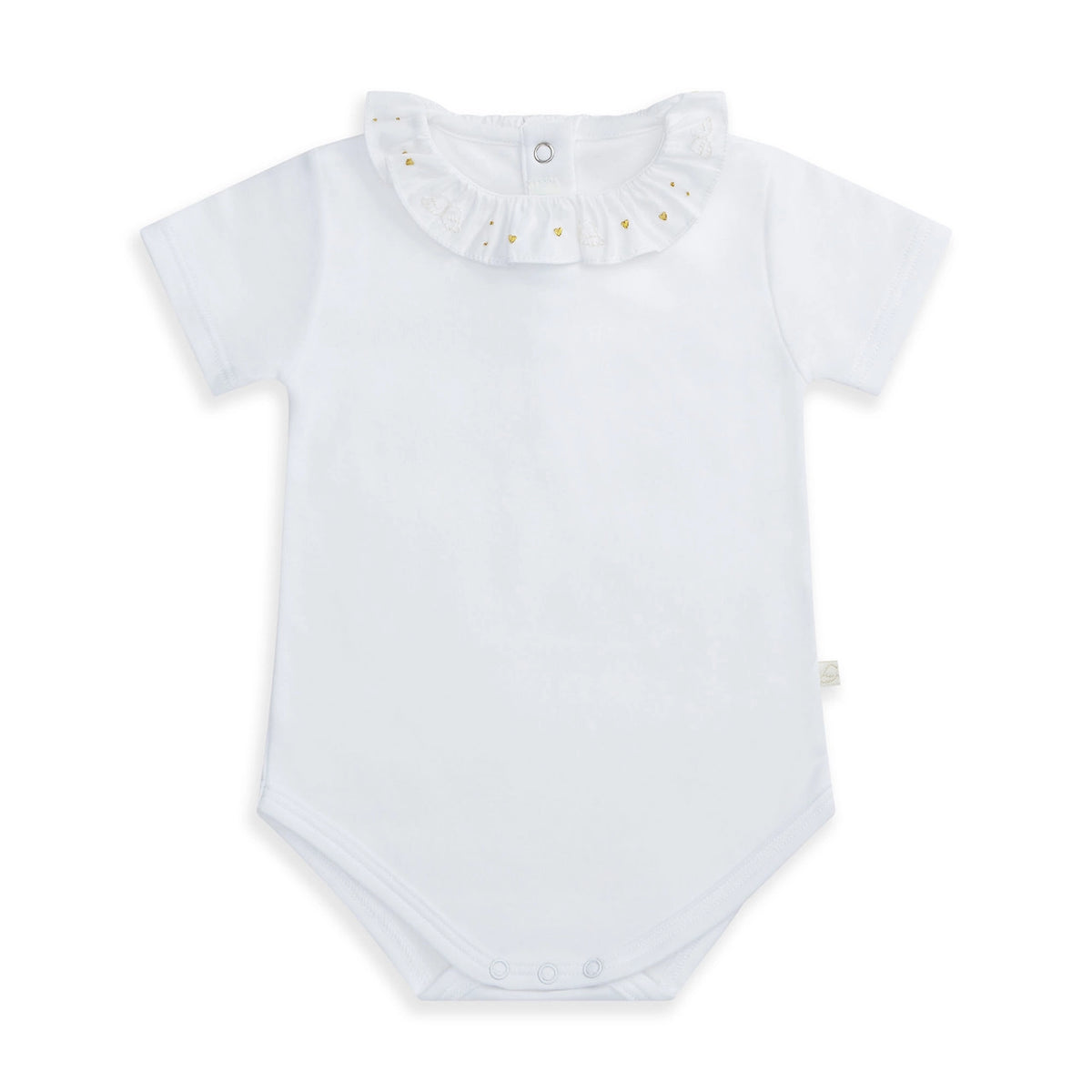 Heart And Angel Wing Short Sleeve Onesie