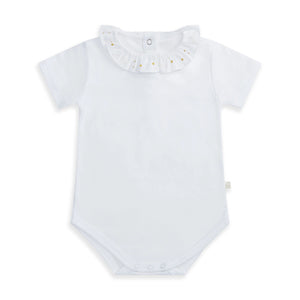 Heart And Angel Wing Short Sleeve Onesie