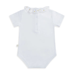 Heart And Angel Wing Short Sleeve Onesie