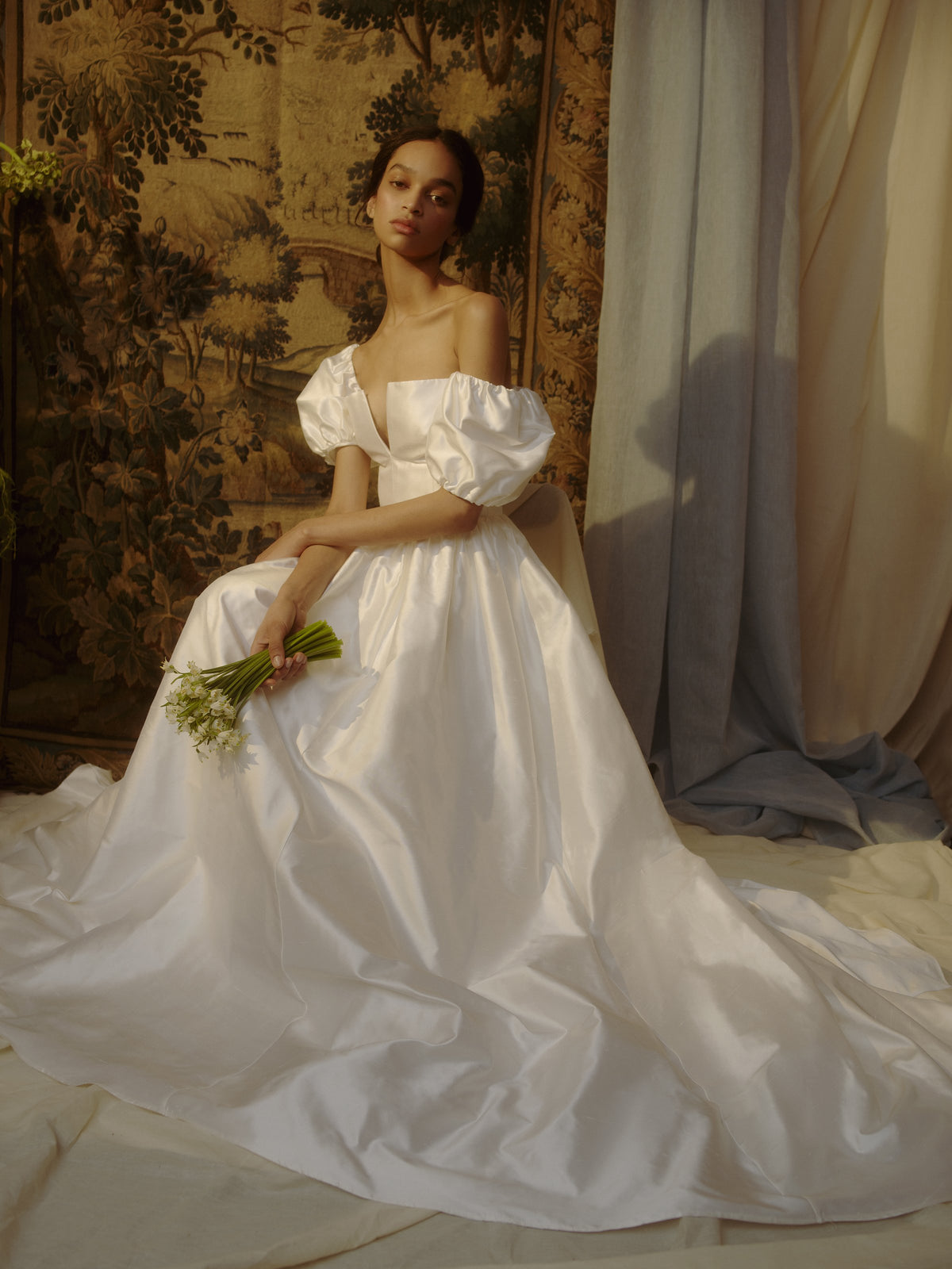 Yvetta Duchesse Satin Gown