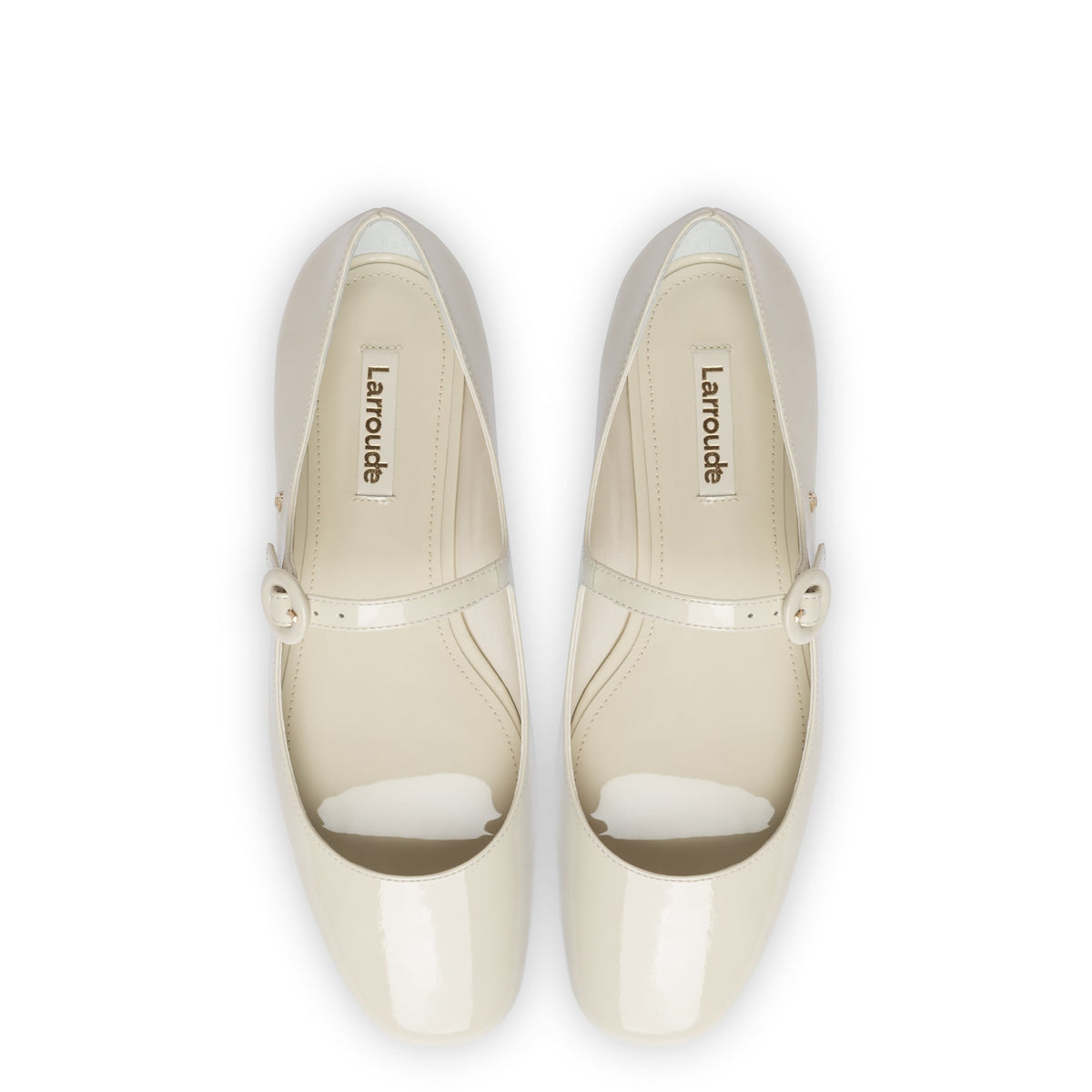 Blair Ballet Flat In Ivory Patent Leather