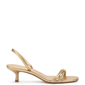 Mini Annie Sandal In Gold Metallic Leather