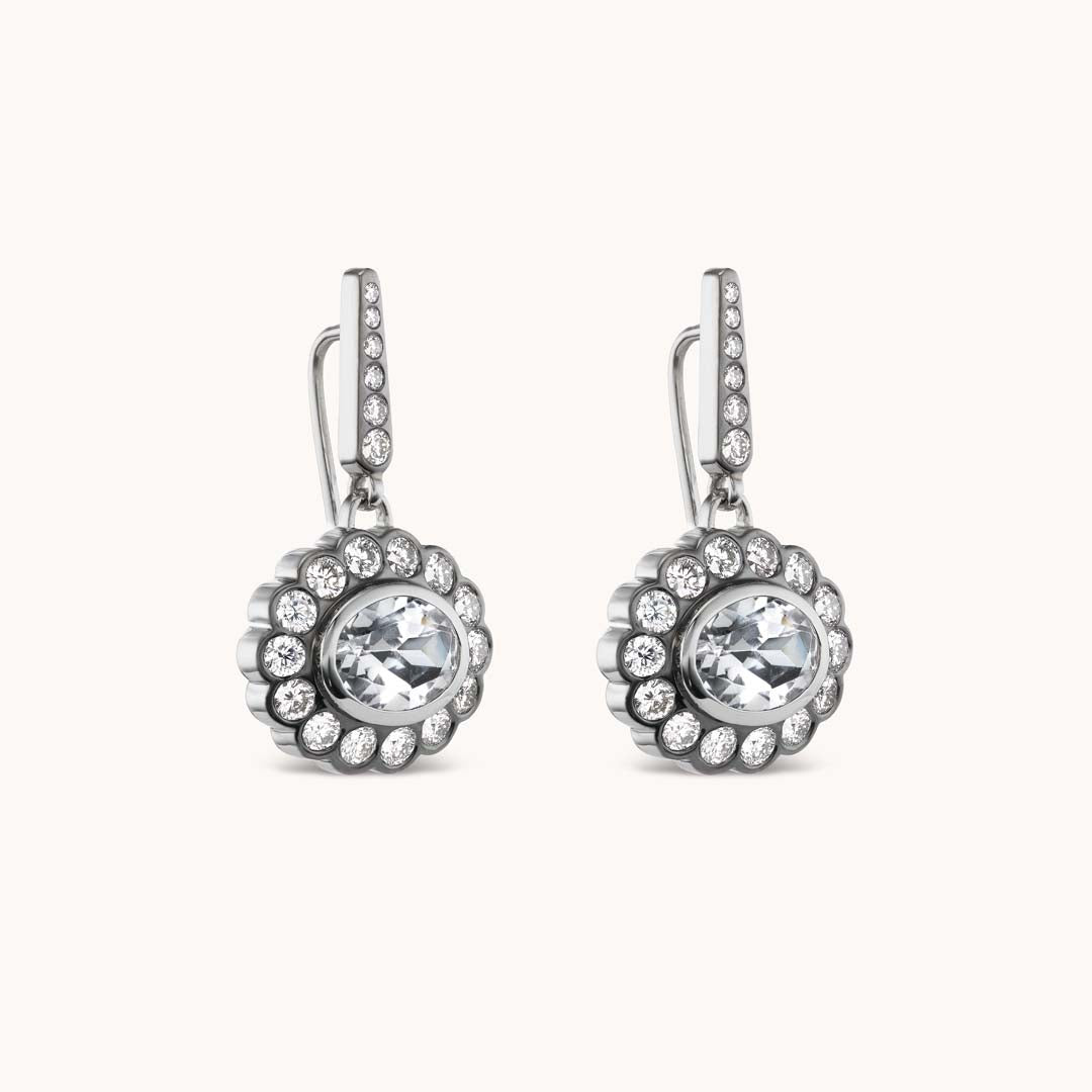 Lexie Earrings in White Topaz