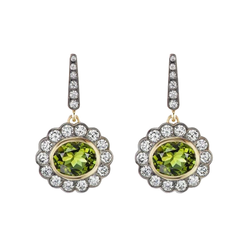 Alexandra Earrings Green Tourmaline