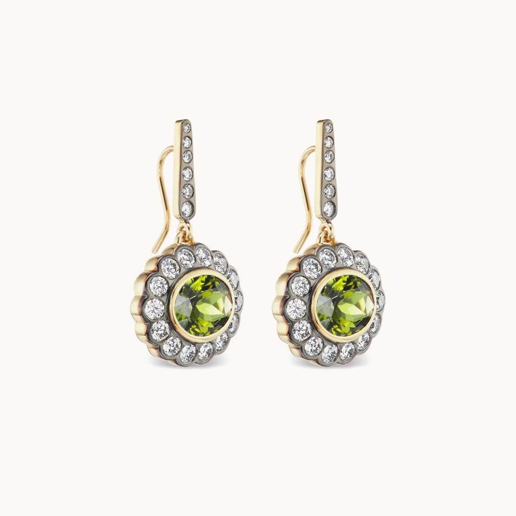 Alexandra Earrings Green Tourmaline