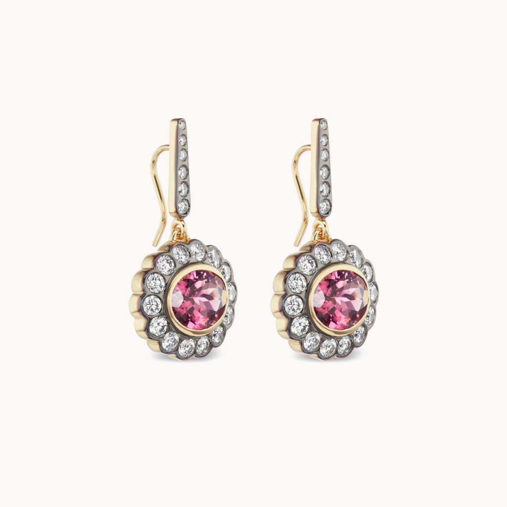 Alexandra Earrings Pink Tourmaline