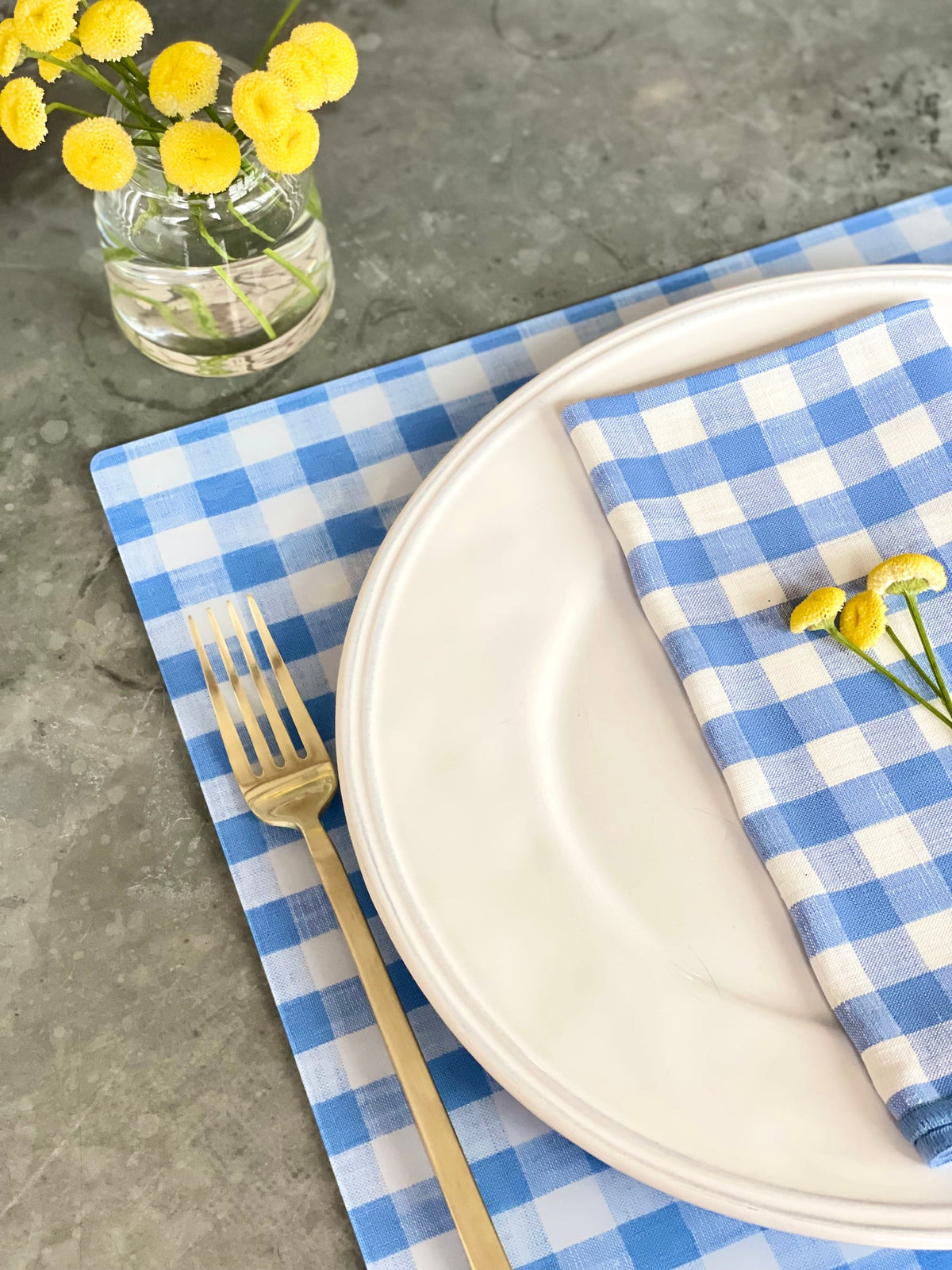 Mack Blue Gingham Placemat