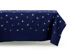 Manzanilla Navy Rectangular Tablecloth