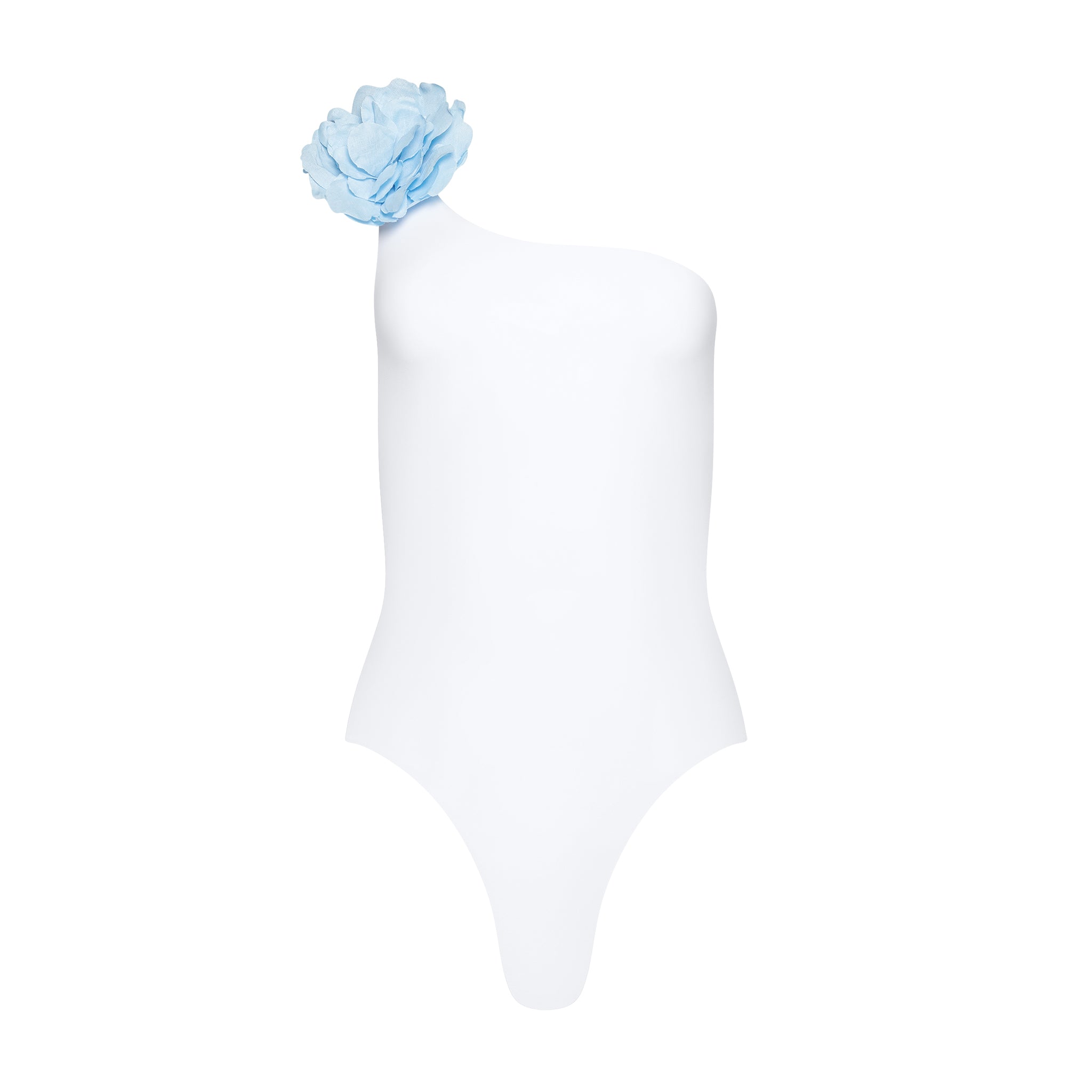 Margherita One-Piece With Blue Linen Flower