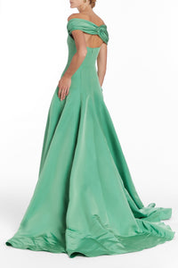 Vittoria Leaf Green Drop Waist Gown