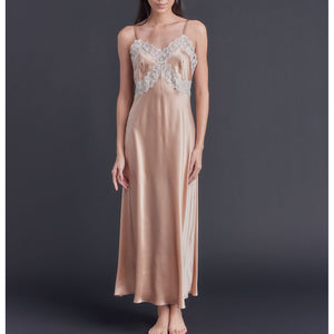 Marlayne Vintage  Blush Silk Slip Dress