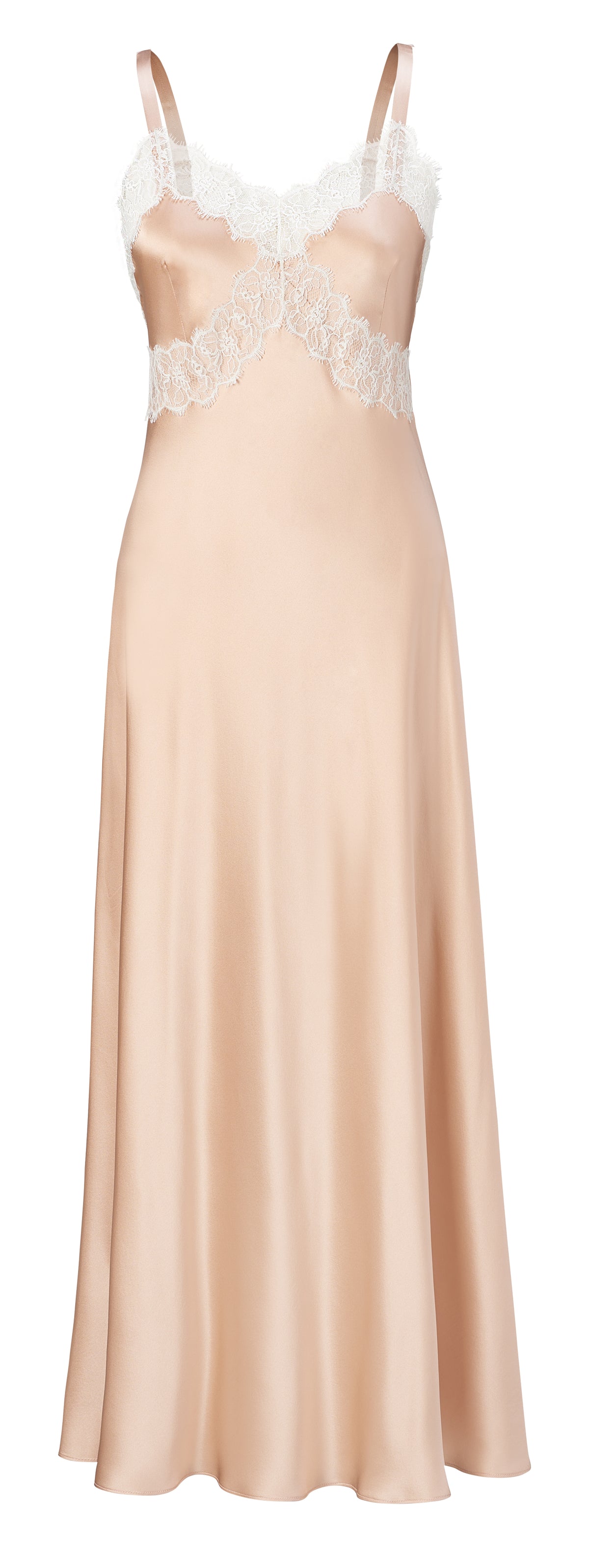 Marlayne Vintage  Blush Silk Slip Dress