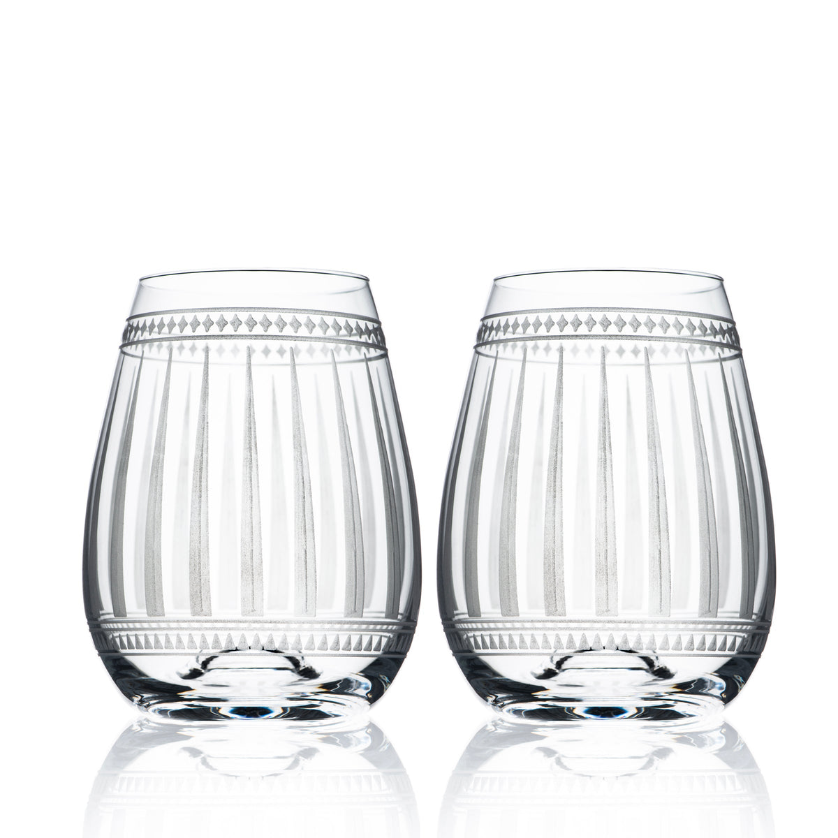 Marrakech Stemless Wine Glasses Set of 2 - Caskata