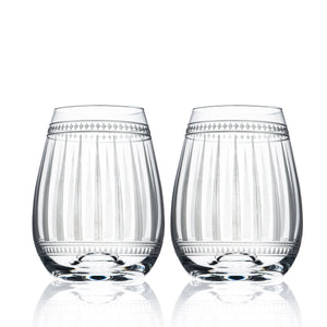 Marrakech Stemless Wine Glasses Set of 2 - Caskata