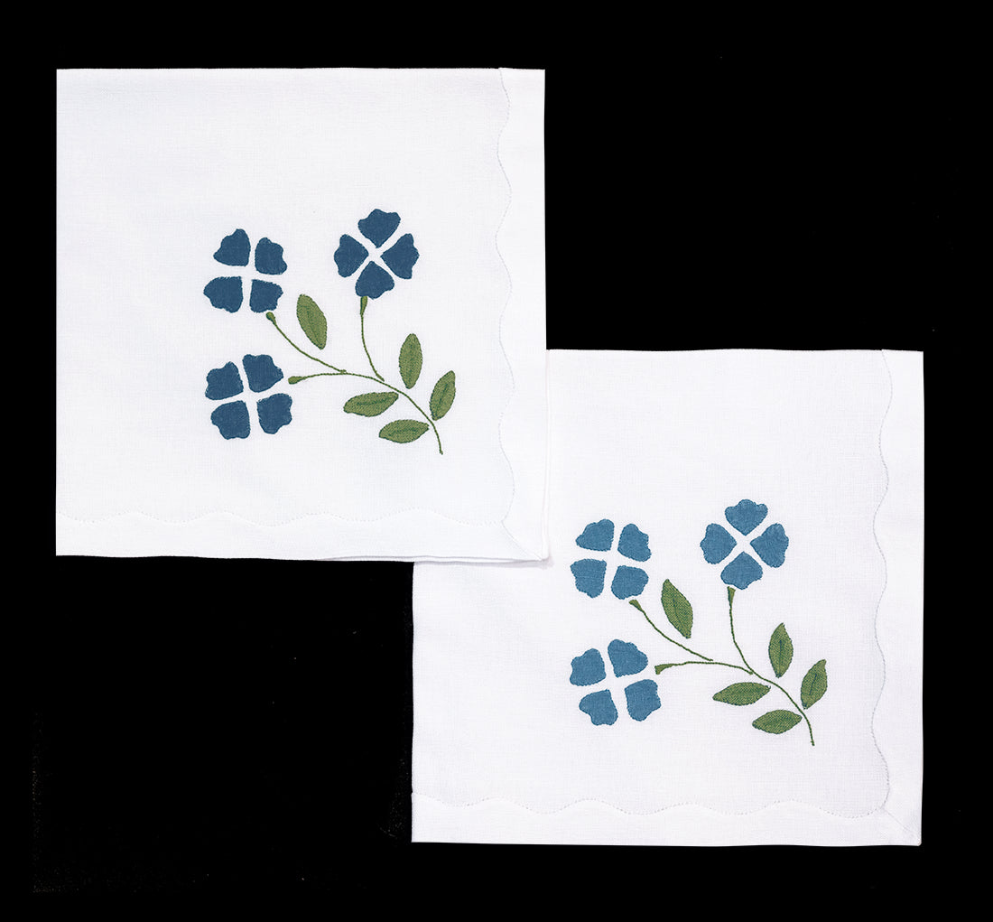 Matisse Dinner Napkins in Shades of Blue, Set of 2