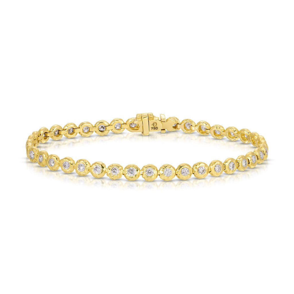 Micro Nesting Gem Tennis Bracelet in Diamond