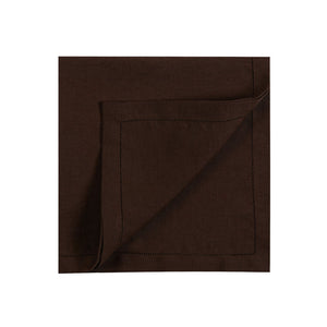 Pulled Thread Dinner Napkin in Chocolate