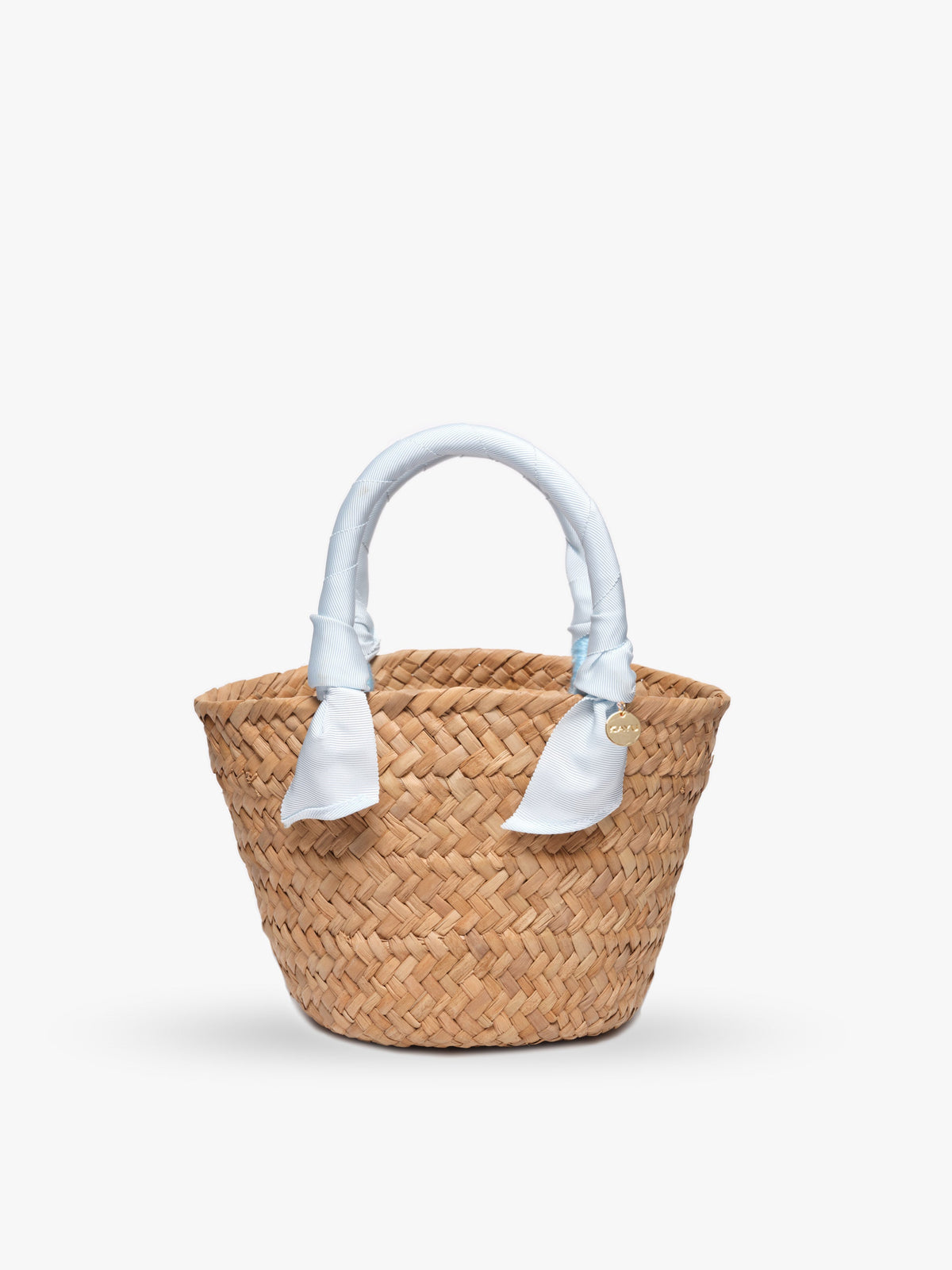 Mini Rosie Ribbon Straw Tote