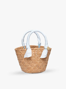 Mini Rosie Ribbon Straw Tote