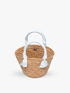 Mini Rosie Ribbon Straw Tote