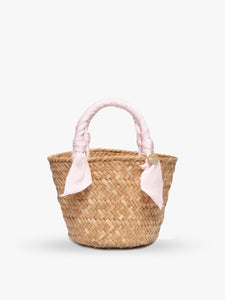 Mini Rosie Ribbon Straw Tote