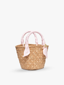 Mini Rosie Ribbon Straw Tote