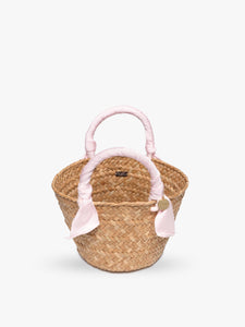 Mini Rosie Ribbon Straw Tote