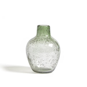 Bubble Glass Vase in Tourmaline Green