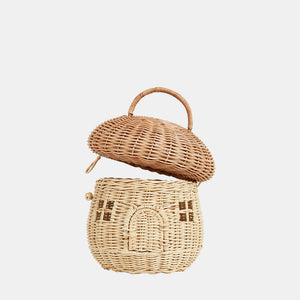 Rattan Mushroom Basket in Natural