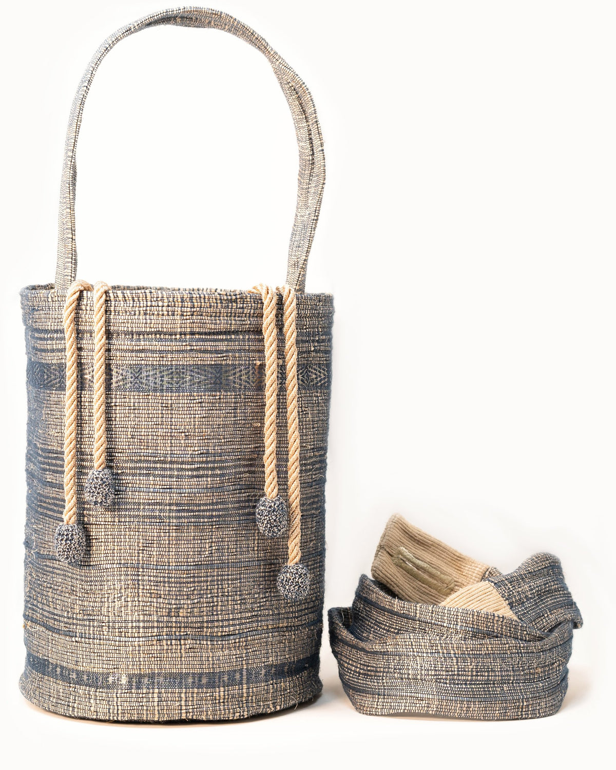 Natural Steel Bucket Bag