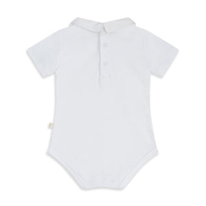 Airplane Embroidered Collar Onesie