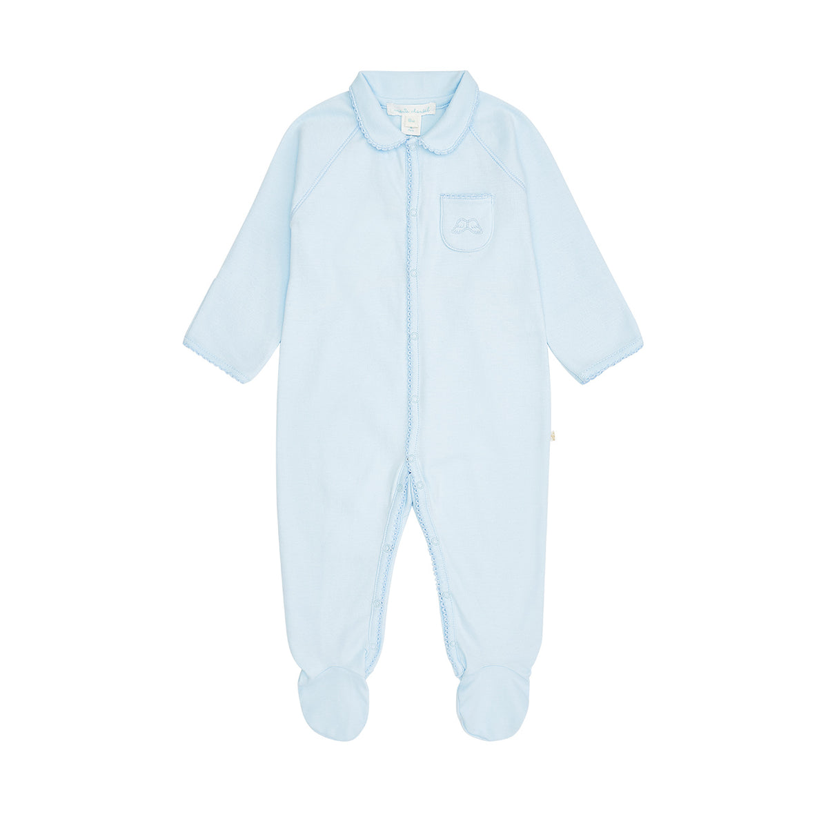 Angel Wing Sleepsuit With Mittens in Blue