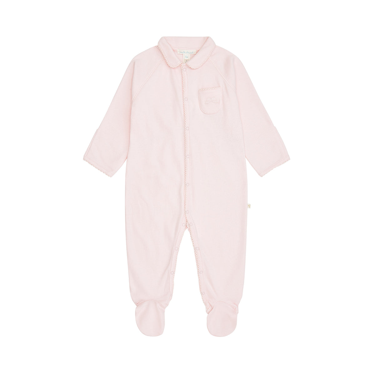 Angel Wing Sleepsuit With Mittens in Pink