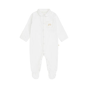 Angel Wing Sleepsuit With Mittens in White