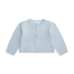 Cashmere Lurex Cardigan In Pale Blue