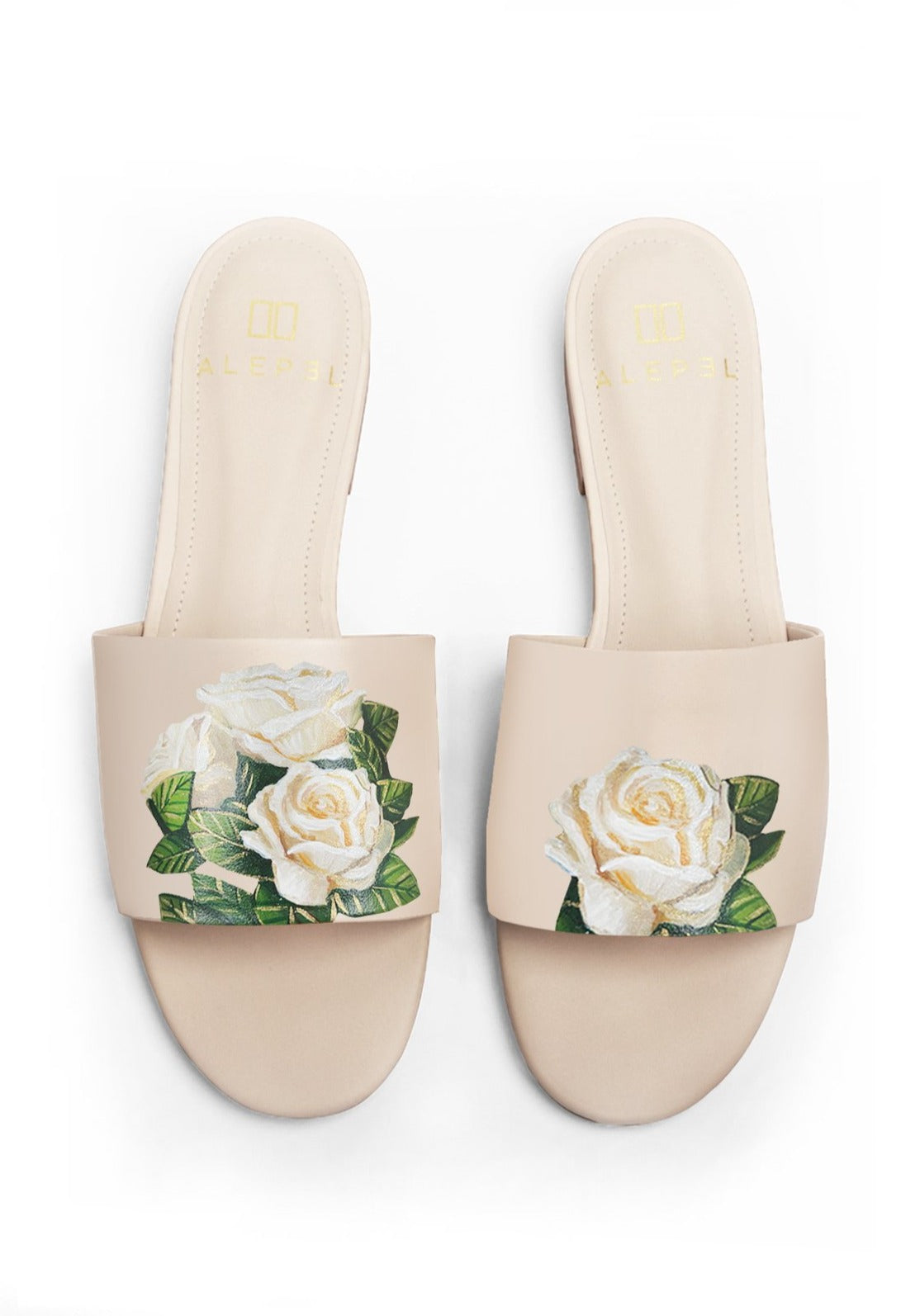 White Rose Beige Slide