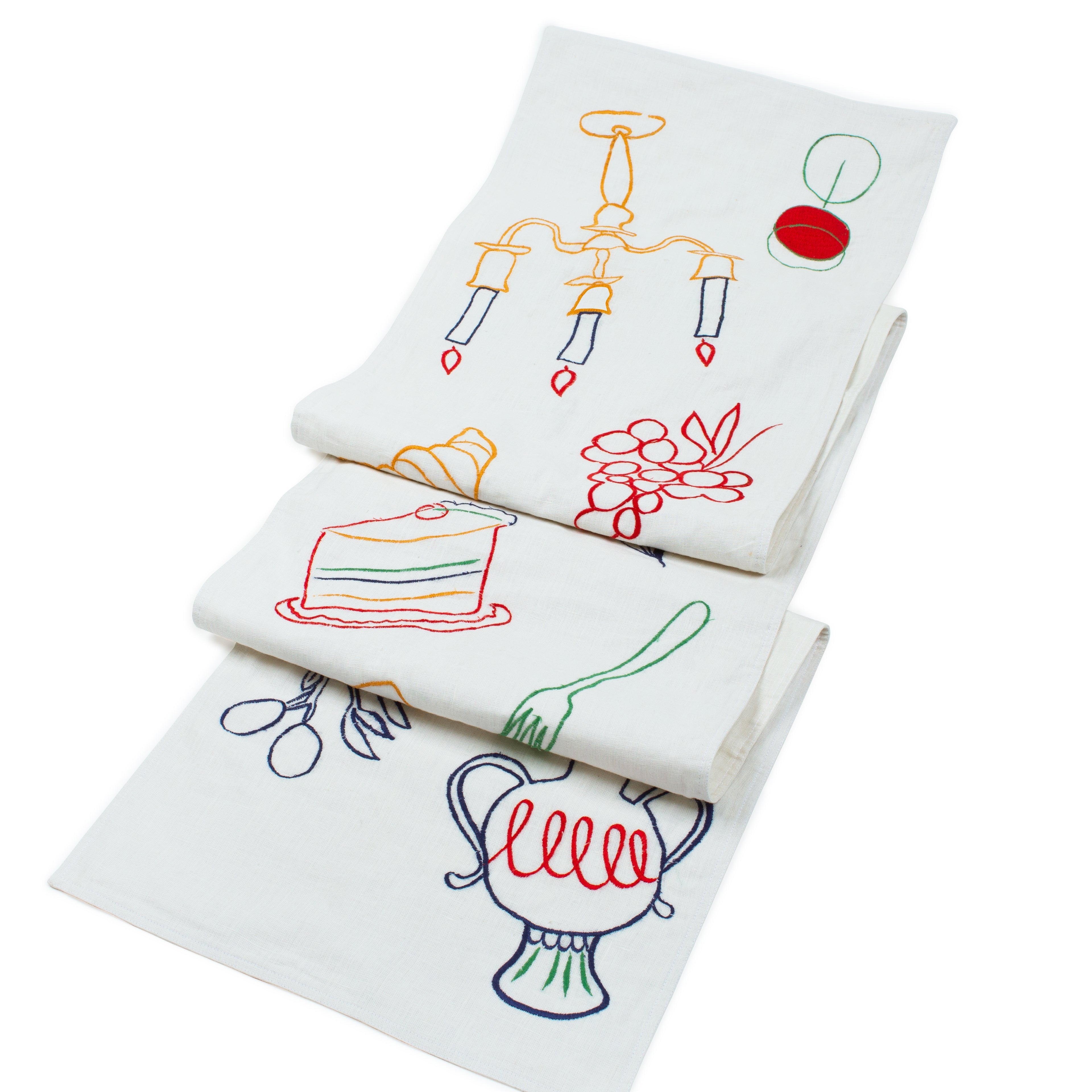 Fete Linen Embroidered Runner