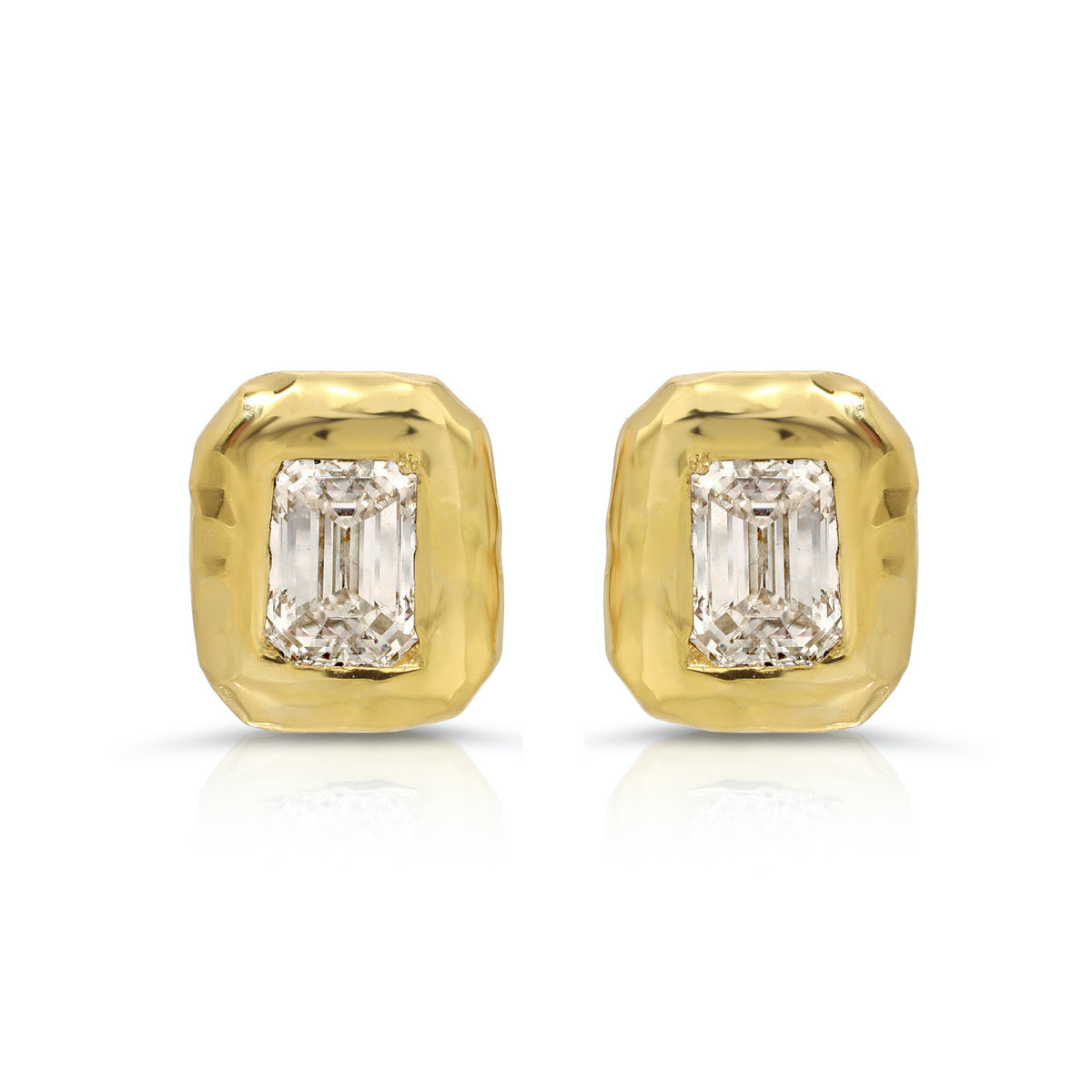 Nesting Gem Studs in Emerald Cut