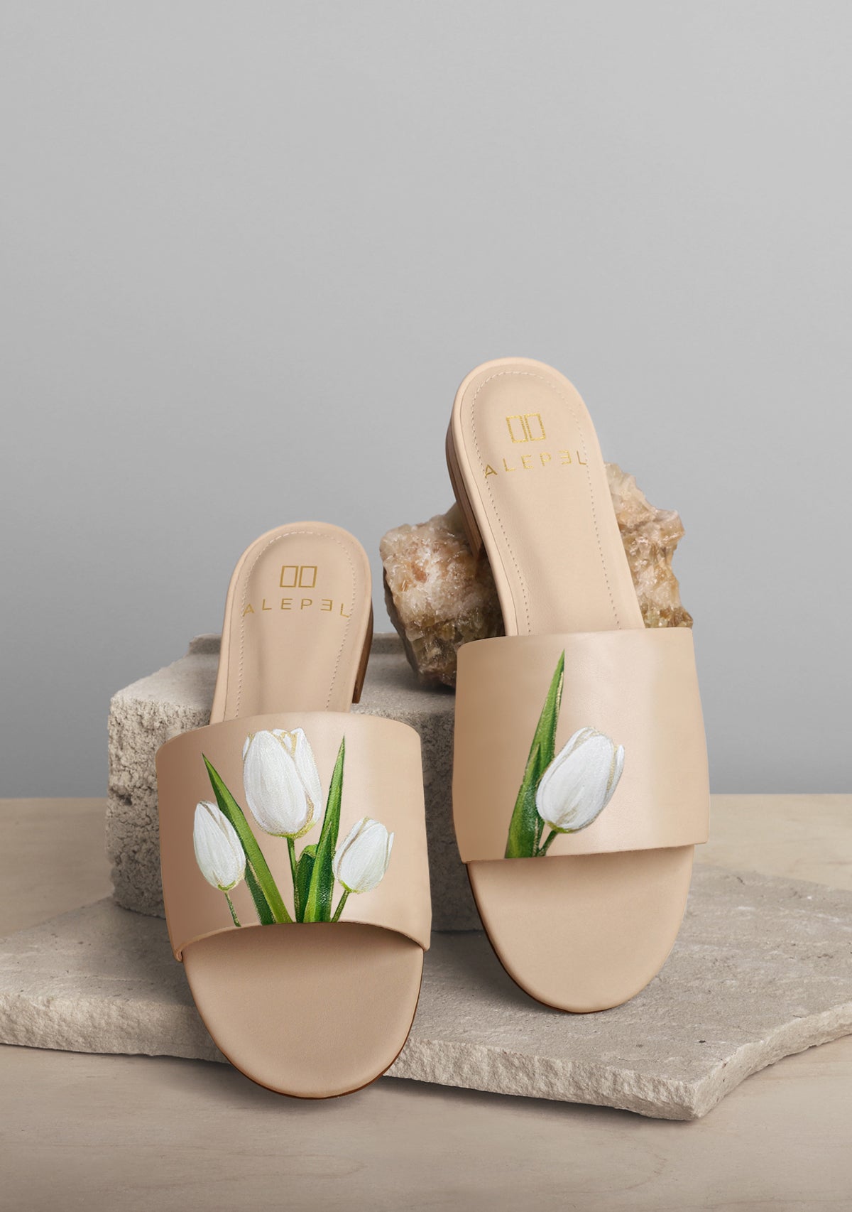 Tulips Beige Slide