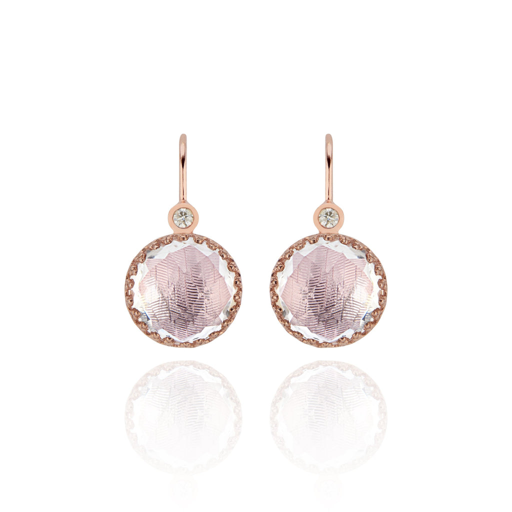 Small Olivia Button Diamond Earrings