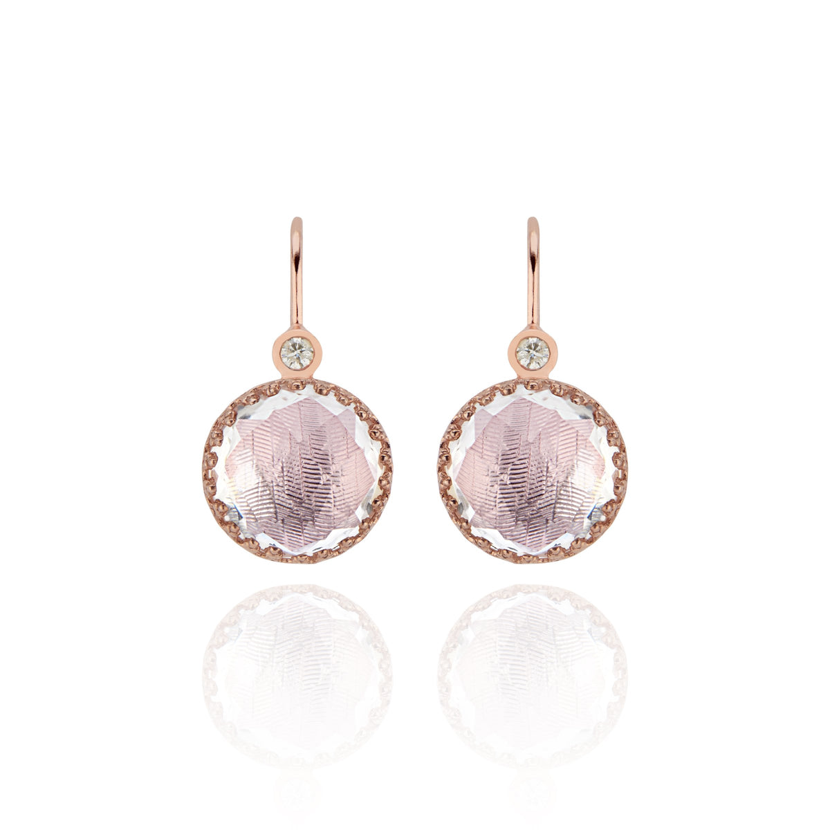 Small Olivia Button Diamond Earrings