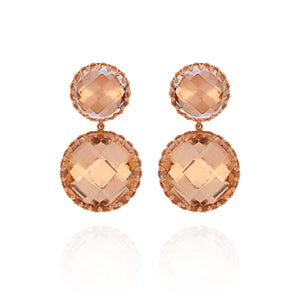 Olivia Large Day Night Earrings in Copper