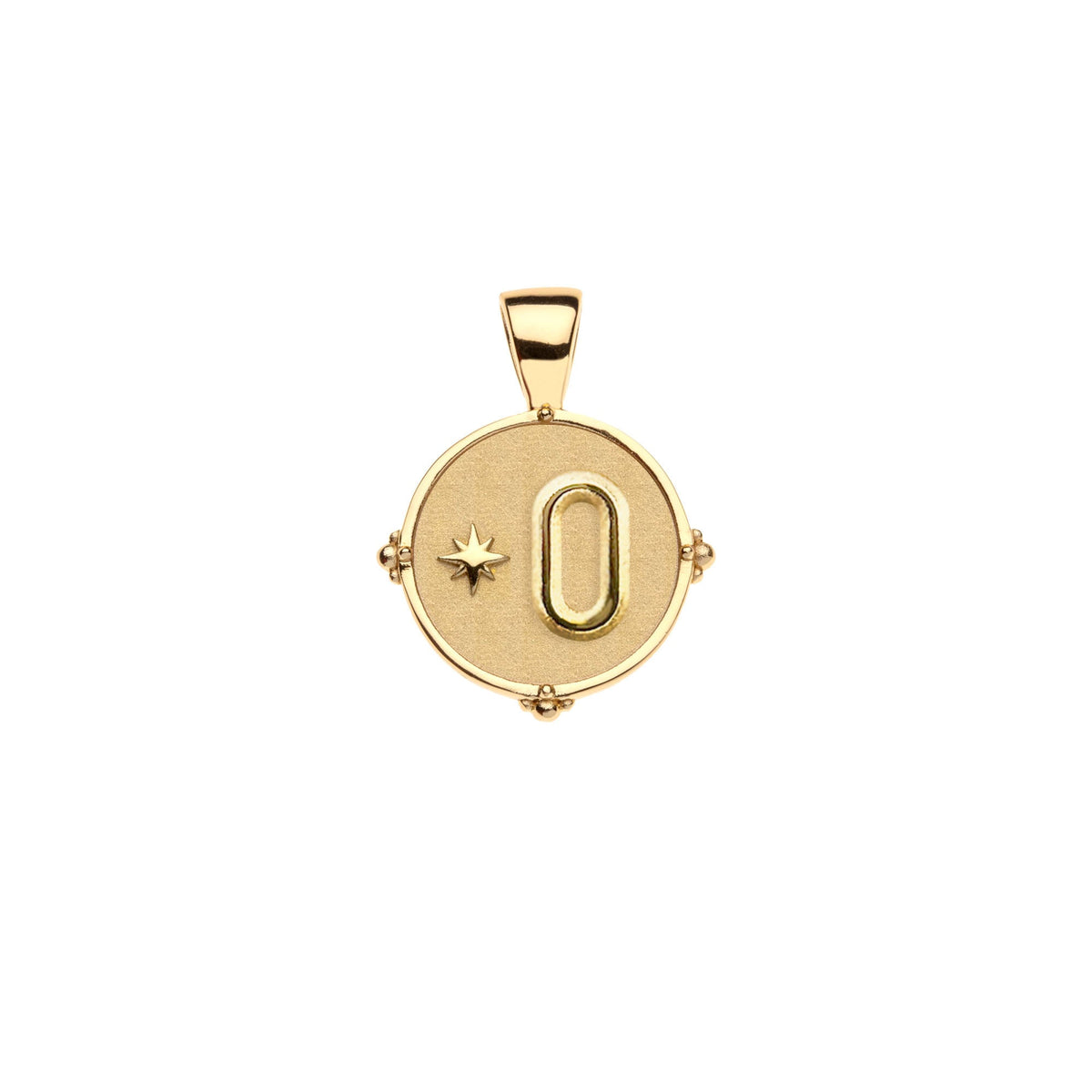 JW Letter Coin Pendant Necklace