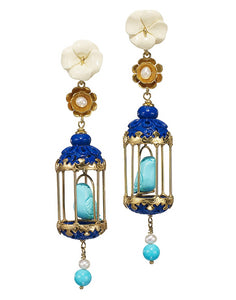 Aviary Classic in White, Lapis, & Turquoise