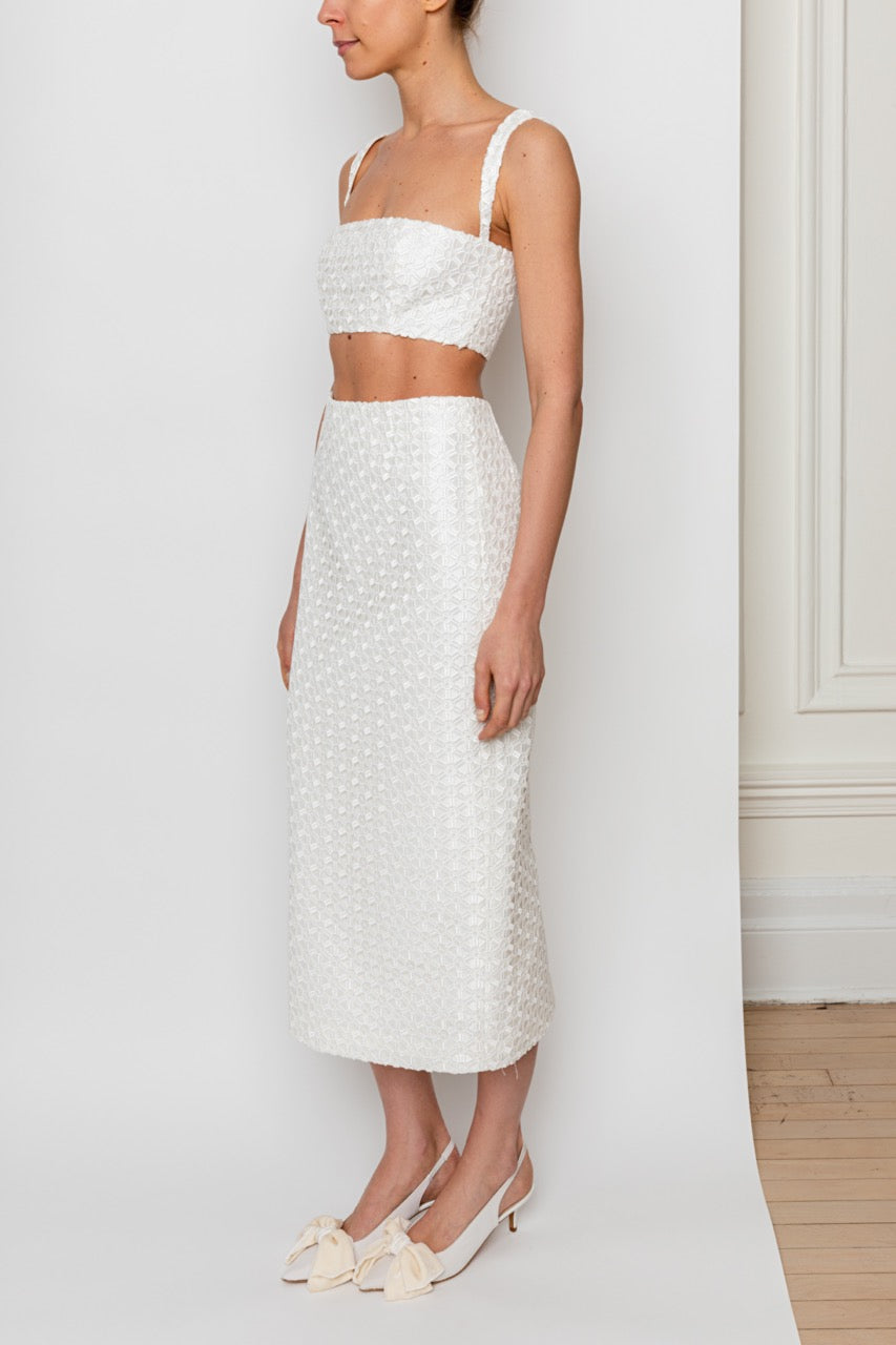 Beata Skirt in Glazed Ivory