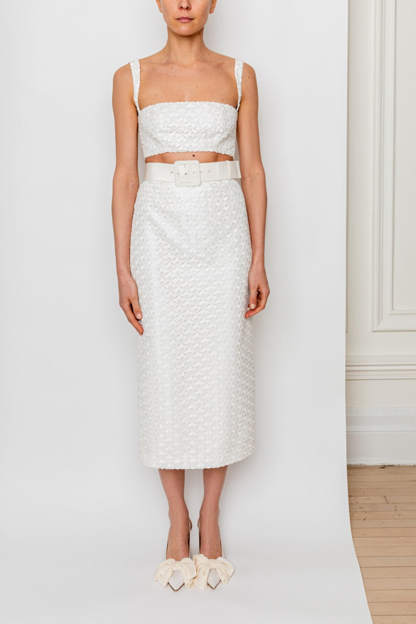 Beata Skirt in Glazed Ivory