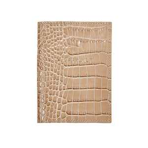 Passport Holder in Crocodile Embossed Leather