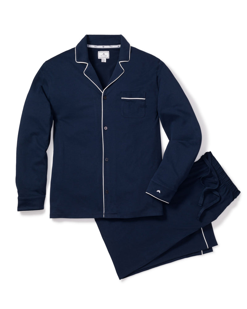 Men's Navy Pima Cotton Pajama Set