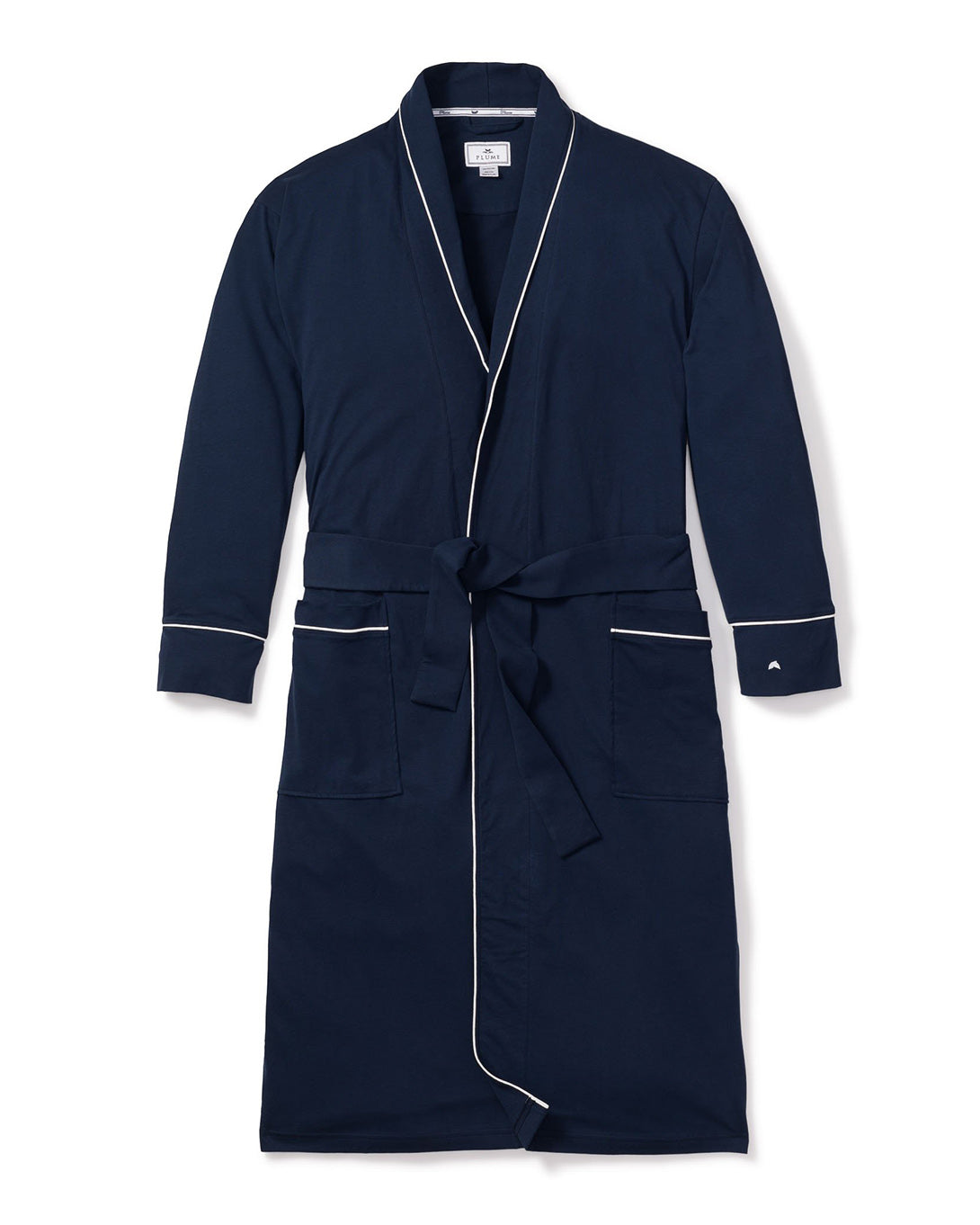 Men’s Navy Pima Cotton Robe